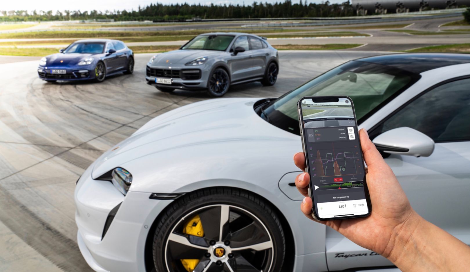 La aplicaci&oacute;n Porsche Track Precision ya est&aacute; disponible para el Panamera, el Cayenne y el Taycan