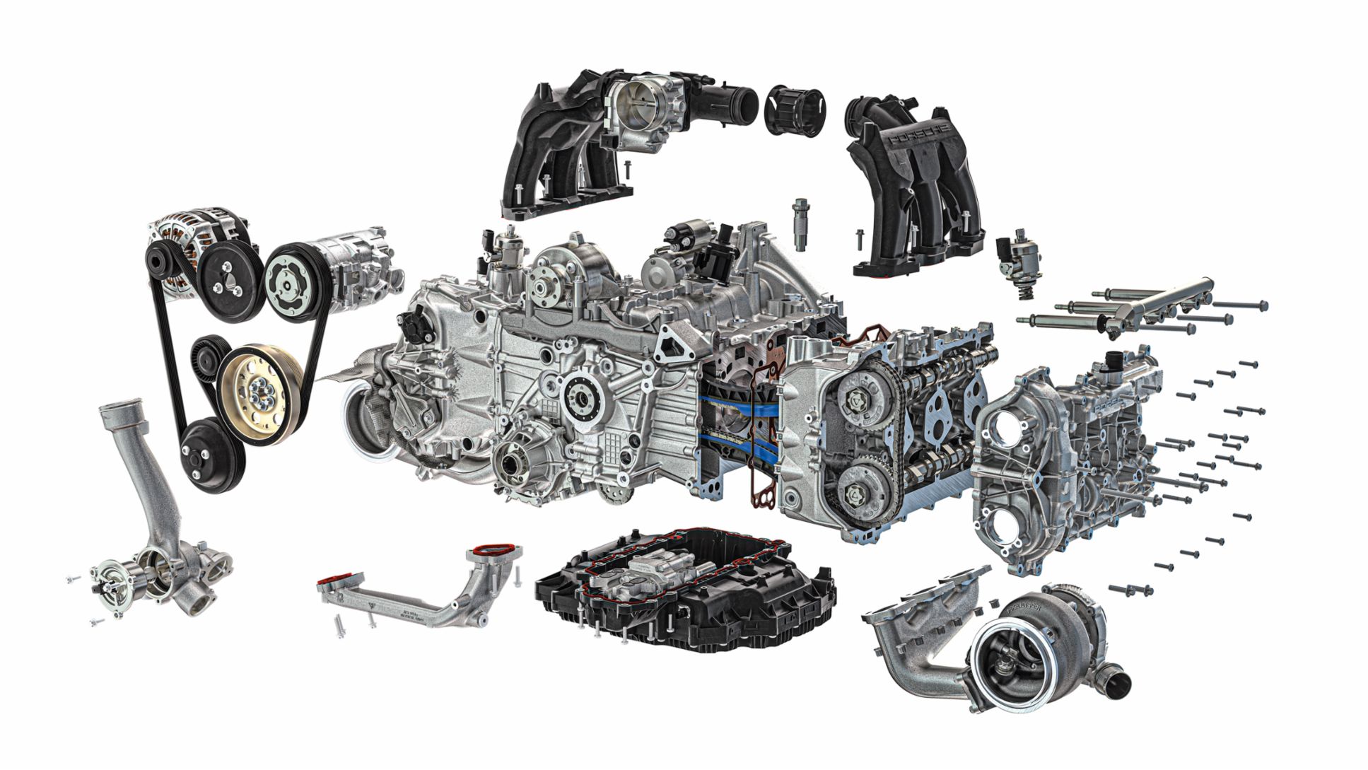 Motor b&oacute;xer, 2020, Porsche AG