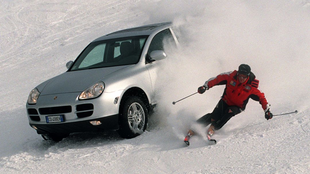 Presentazione Porsche Cayenne, Selva di Valgardena e Canazei, 2003