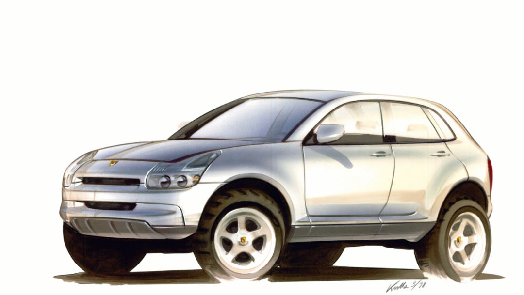 Design sketch by Matthias Kulla, 1998, Porsche AG
