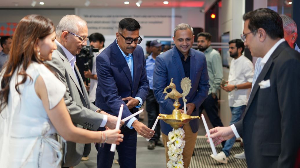 Lamp Lighting Ceremony, Porsche Ahmedabad Showroom, 2026, Porsche Middle East