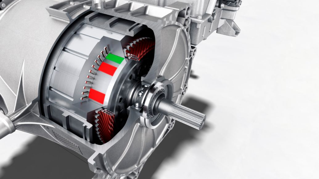 Taycan Turbo S: motor s&iacute;ncrono de imanes permanentes, 2019, Porsche AG