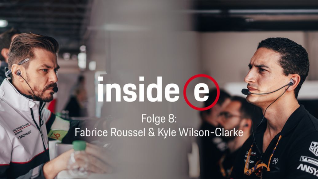 &ldquo;Inside E&rdquo; Podcast, Folge 8 mit Fabrice Roussel und Kyle Wilson-Clarke, l-r, 2020, Porsche AG