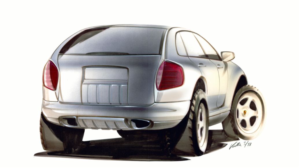 Design sketch by Matthias Kulla, 1998, Porsche AG