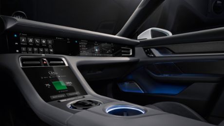 Interior del nuevo Porsche Taycan: digital, minimalista y sostenible