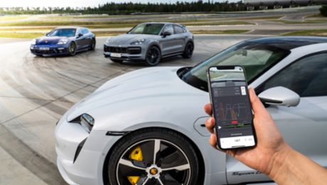 La aplicación Porsche Track Precision, también en Panamera, Cayenne y Taycan
