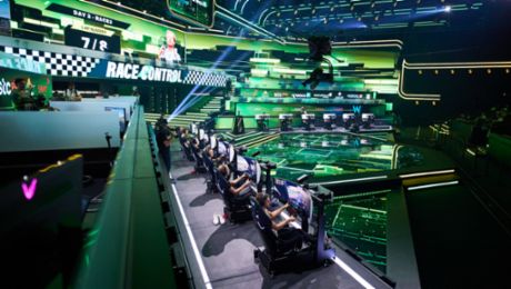 Porsche's sim racing works team competes for the Esports World Cup