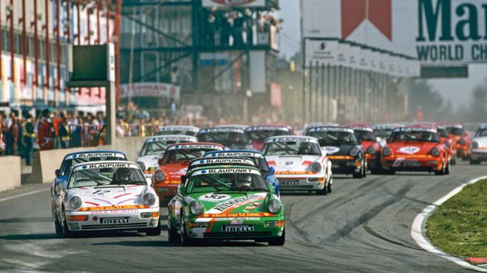 911 Carrera 2 Cup (964), Olaf Manthey, qualifying Porsche Carrera Cup, Zolder, 03/31/1990, Porsche AG