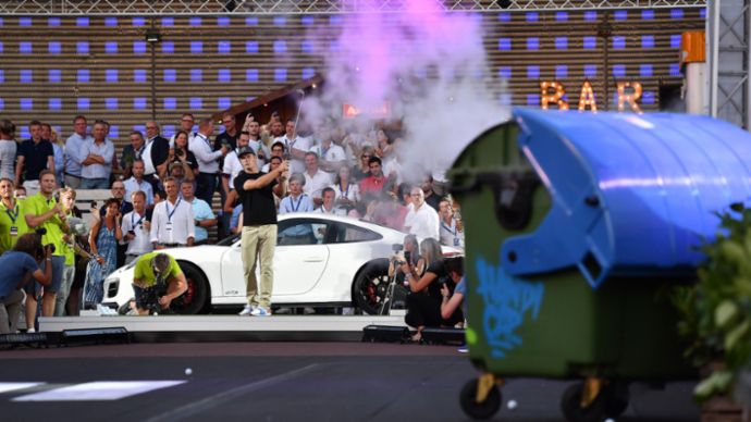 Porsche Urban Golf Challenge mit Bryson DeChambeau (USA), Porsche European Open, St. Pauli, Hamburg, 2018, Porsche AG