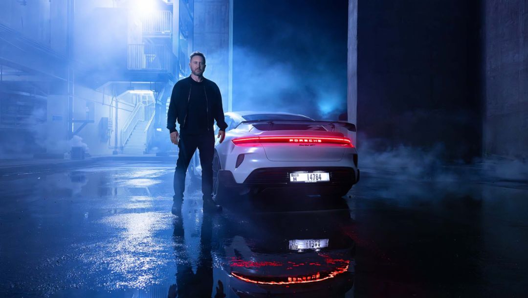 David Guetta and Porsche light up Dubai solar park in electrifying spectacle of speed and sound