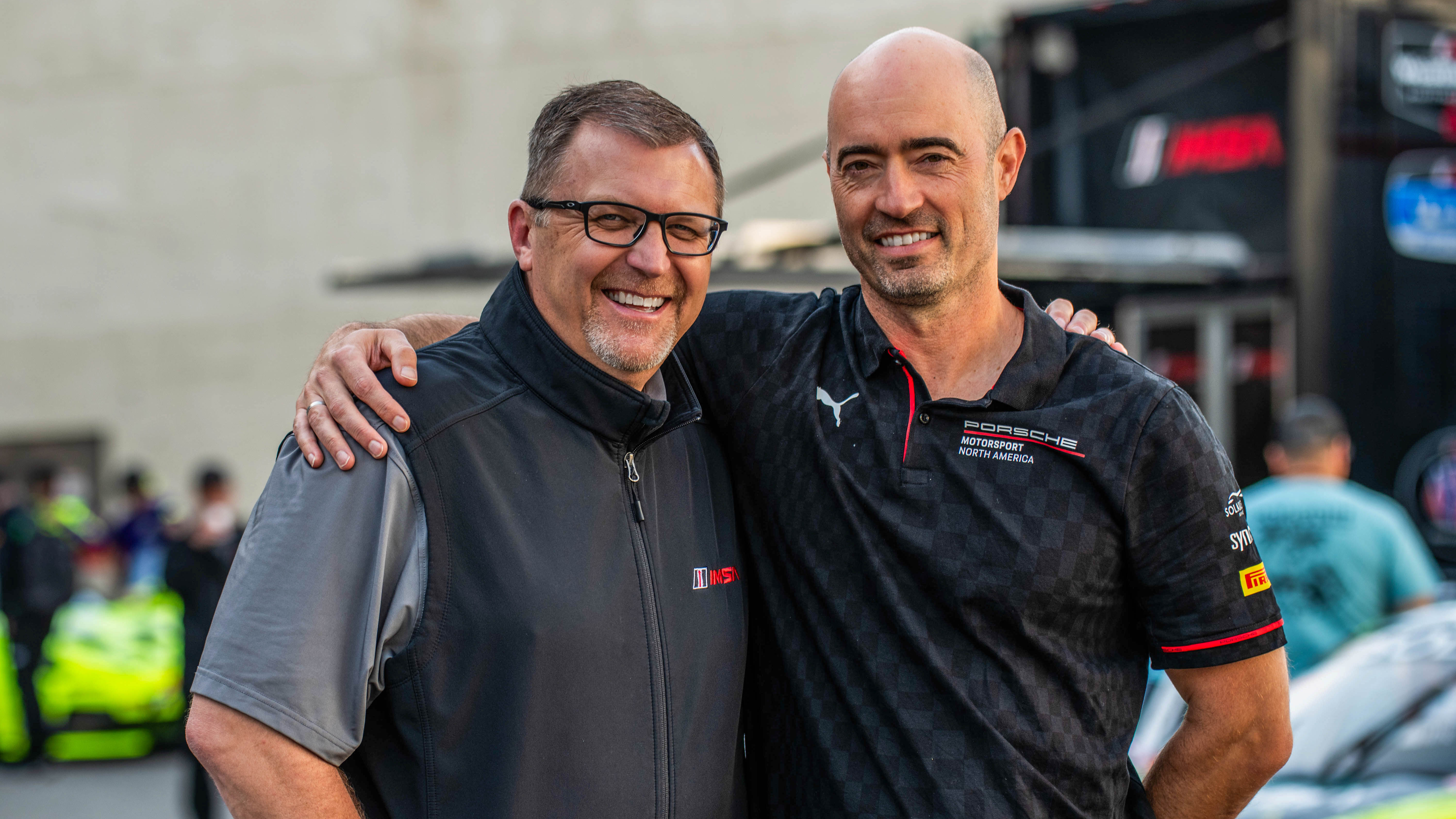 2027 Porsche Carrera Cup North America calendar announced: (L to R) IMSA President John Doonan, President and CEO of Porsche Motorsport North America Volker Holzmeyer 